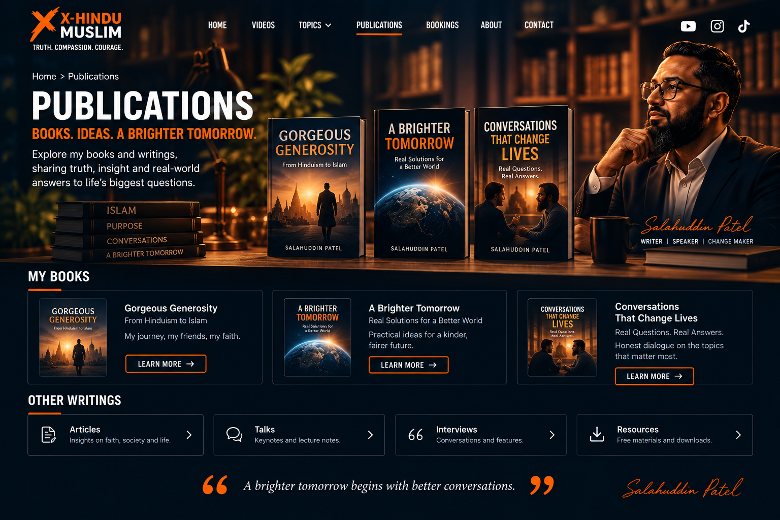 Publications cinematic page